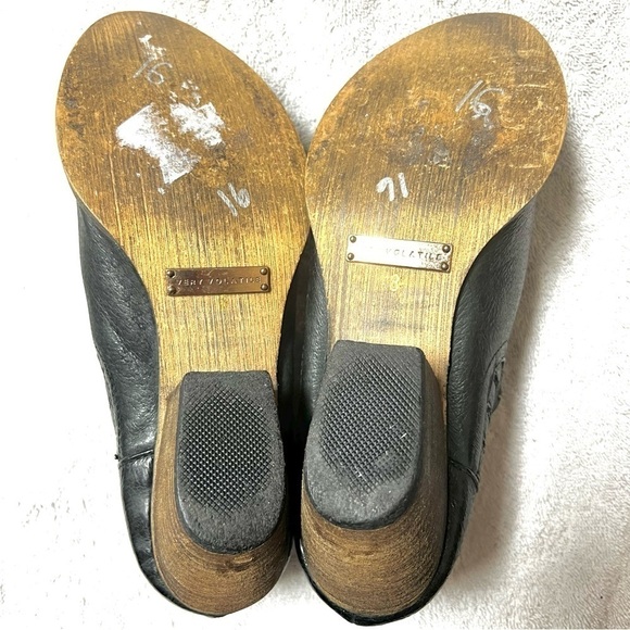 Very Volatile Jackson Black leather Western cowgirl Bootie women size 8 - Picture 6 of 10